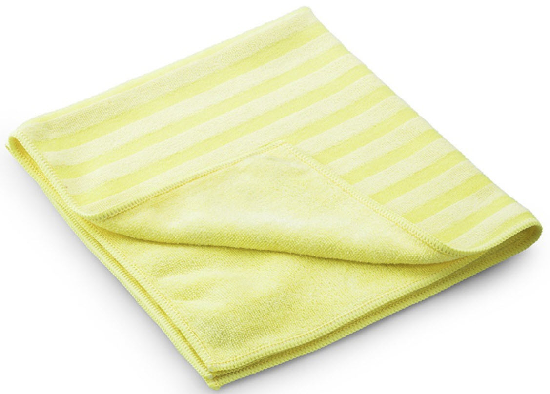 Microfaser Borstentuch, 2 Megaseiten gegen jeden Schmutz, Farbe gelb Microfaser Borstentuch, 2 Megaseiten gegen jeden Schmutz, Farbe gelb