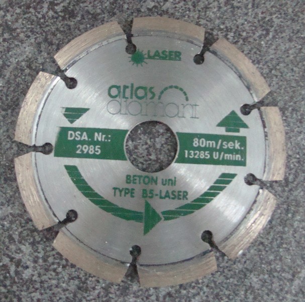 B5-125 Diamantscheibe Beton universell, Laser B5-125 Diamantscheibe Beton universell, Laser