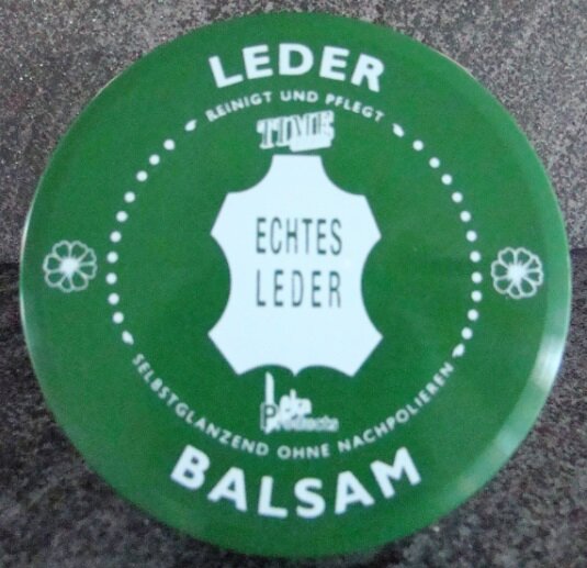 Lederbalsam, gross, mit Schwamm, für fast alle Lederarten geeignet Lederbalsam, gross, mit Schwamm, für fast alle Lederarten geeignet