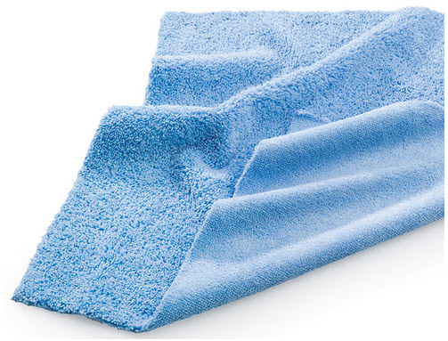 Microfaser Staub- und Poliertuch, besiegt das kleinste Staubkorn, Farbe blau Microfaser Staub- und Poliertuch, besiegt das kleinste Staubkorn, Farbe blau